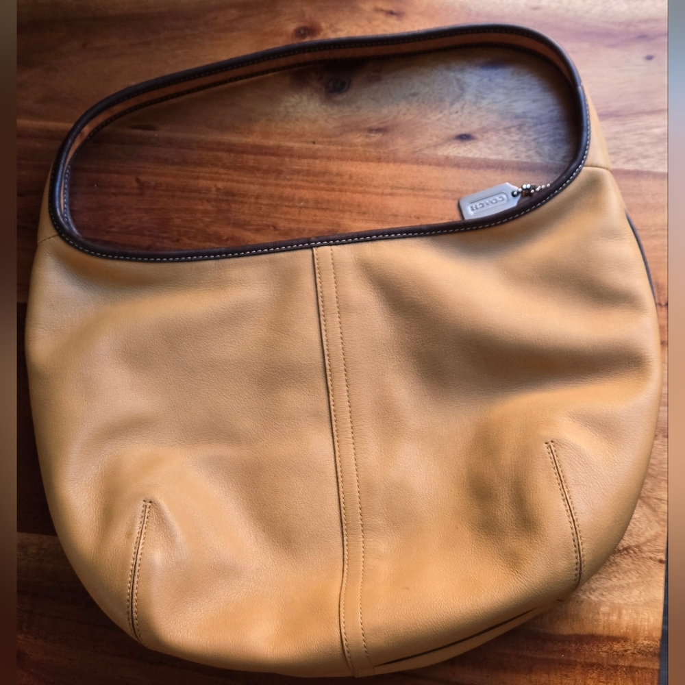 Coach Ergo Hobo Zip 9293 Brown Tan Two Tone Hangtag Vintage Bag Purse Hobo - Picture 12 of 16